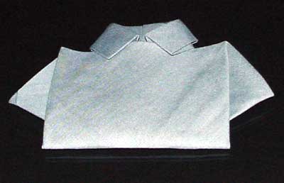 Finished Shirt Napkin Fold
