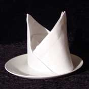 The Bishop's Hat Napkin Fold