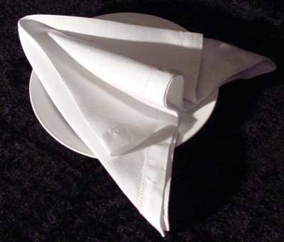 Arrow napkin folding instructions