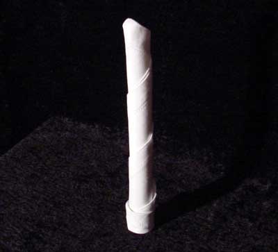 Candle napkin rolling technique