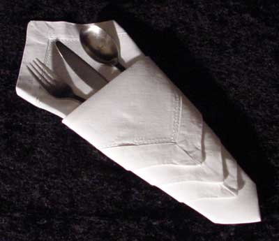 Diamond Silverware Napkin Fold